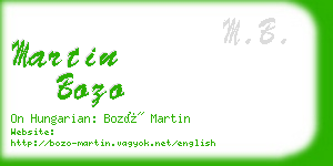 martin bozo business card